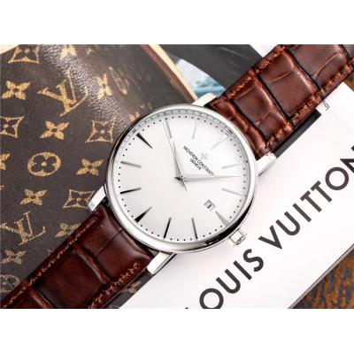 Replica Patrimony A21j Automatic Movement Mens Watch White Dial Leather Strap A E22