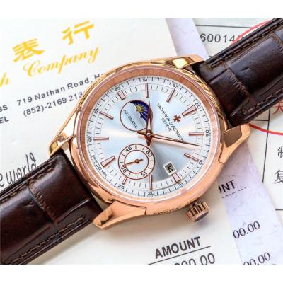 Replica Traditionnelle A21j Automatic Mens Watch Silver Dial Leather Strap E30