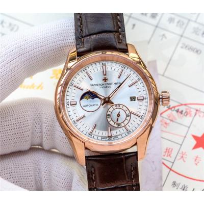 Replica Traditionnelle A21j Automatic Mens Watch Silver Dial Leather Strap E30