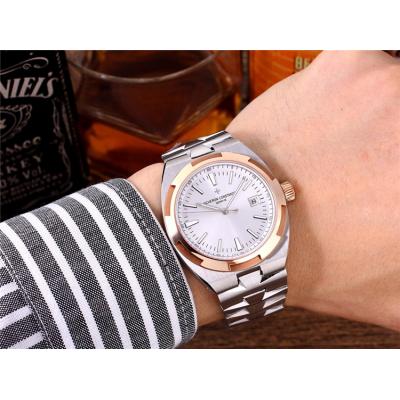 Replica Overseas A21j Automatic Movement Mens Watch Black Dial Stainless Steel E32