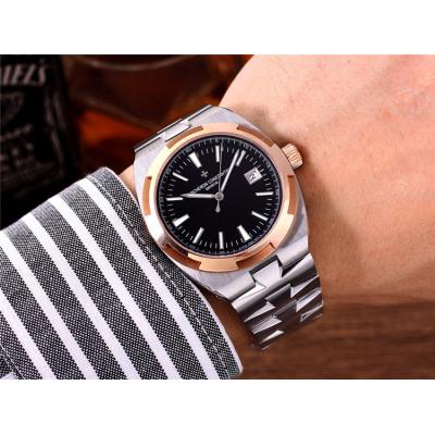 Replica Overseas A21j Automatic Movement Mens Watch Black Dial Stainless Steel E32