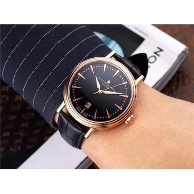 Replica Patrimony Japan Miyota 8215 Automatic Movement Mens Watch White Dial Leather Strap E33