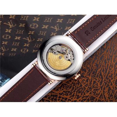 Replica Patrimony Japan Miyota 8215 Automatic Movement Mens Watch White Dial Leather Strap E33