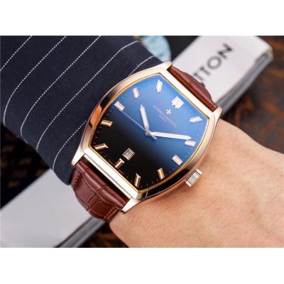 Replica Malte A21j Automatic Movement Mens Watch Black Dial Leather Strap A E34