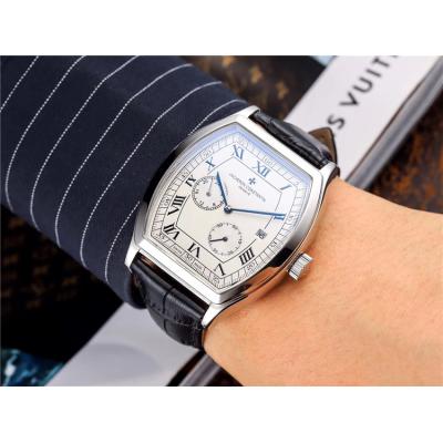 Replica Malte A21j Automatic Movement Mens Watch White Dial Leather Strap A E35