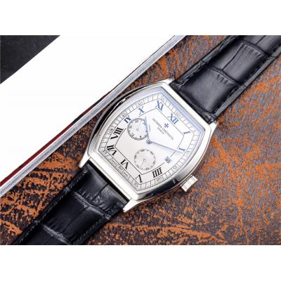 Replica Malte A21j Automatic Movement Mens Watch White Dial Leather Strap A E35