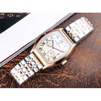 Replica Malte A21j Automatic Movement Mens Watch White Dial Two Tone Rose Gold B E35