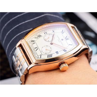 Replica Malte A21j Automatic Movement Mens Watch White Dial Two Tone Rose Gold B E35