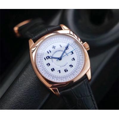 Replica Harmony A2824 Automatic Movement Mens Watch White Dial Leather Strap C E36