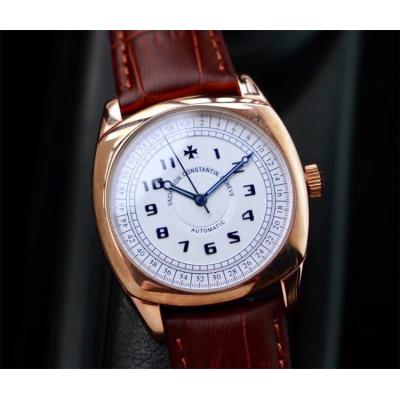 Replica Harmony A2824 Automatic Movement Mens Watch White Dial Leather Strap C E36