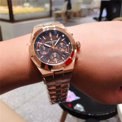 Replica Overseas A21j Automatic Movement Mens Watch White Dial Rose Gold A E41