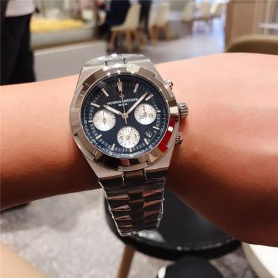 Replica Overseas A21j Automatic Movement Mens Watch Black Dial Stainless Steel B E41