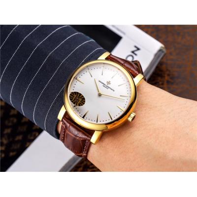 Replica Patrimony Japan Miyota 8219 Automatic Movement Mens Watch Silver Dial Leather Strap E44