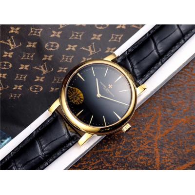 Replica Patrimony Japan Miyota 8219 Automatic Movement Mens Watch Silver Dial Leather Strap E44