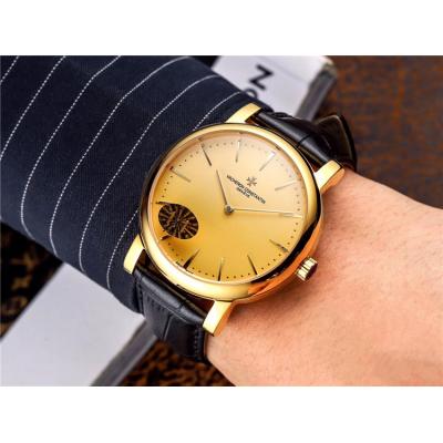 Replica Patrimony Japan Miyota 8219 Automatic Movement Mens Watch Silver Dial Leather Strap E44