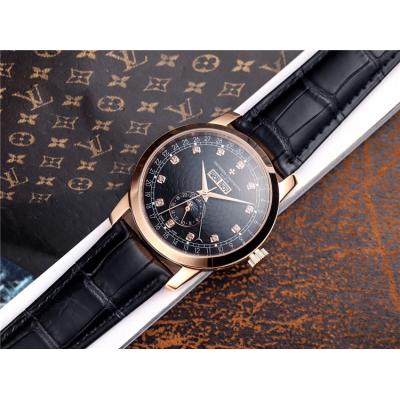 Replica Traditionnelle A21j Automatic Movement Mens Watch Black Dial Two Tone Rose Gold B E45