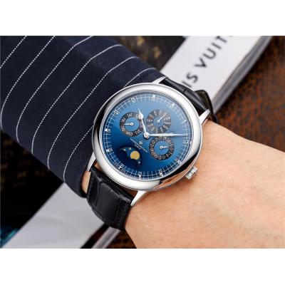 Replica Traditionnelle A21j Automatic Movement Mens Watch White Dial Leather Strap E47