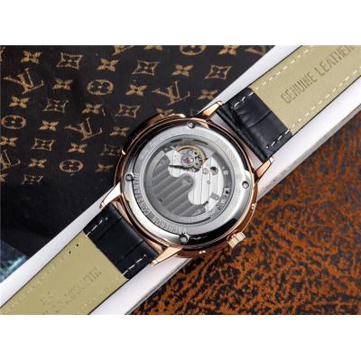 Replica Traditionnelle A21j Automatic Movement Mens Watch White Dial Leather Strap E47