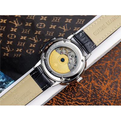 Replica Traditionnelle A21j Automatic Movement Mens Watch Black Dial Leather Strap E49