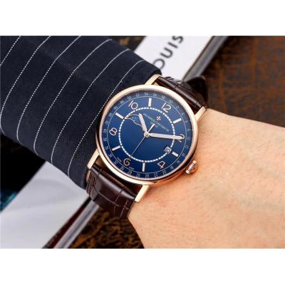 Replica Traditionnelle Japan Miyota 8217 Automatic Movement Mens Watch White Dial Leather Strap E50