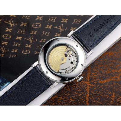 Replica Traditionnelle Japan Miyota 8217 Automatic Movement Mens Watch White Dial Leather Strap E50