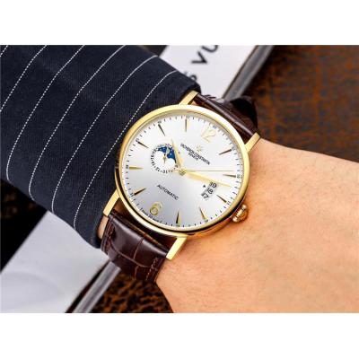 Replica Patrimony Japan Miyota 8217 Automatic Movement Mens Watch Silver Dial Leather Strap E51