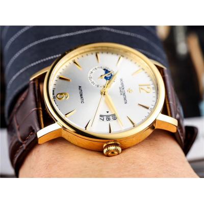 Replica Patrimony Japan Miyota 8217 Automatic Movement Mens Watch Silver Dial Leather Strap E51