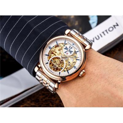 Replica Metiers D'art A21j Automatic Movement Mens Watch Skeleton Dial Two Tone Rose Gold E52