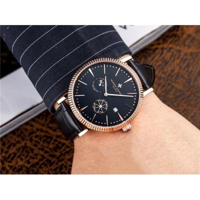 Replica Patrimony A21j Automatic Movement Mens Watch White Dial Leather Strap E53