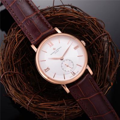 Replica Patrimony A21j Automatic Movement Mens Watch White Dial Leather Strap A E62