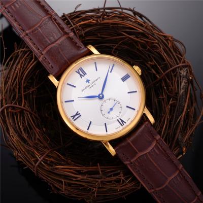 Replica Patrimony A21j Automatic Movement Mens Watch White Dial Leather Strap A E62