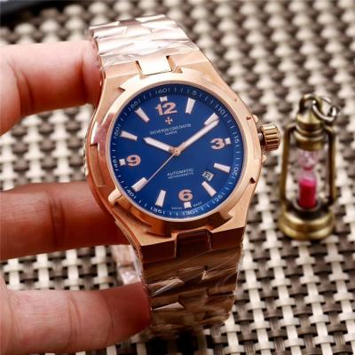 Replica Overseas A21j Automatic Movement Mens Watch Blue Dial Stainless Steel E63