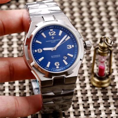 Replica Overseas A21j Automatic Movement Mens Watch Blue Dial Stainless Steel E63