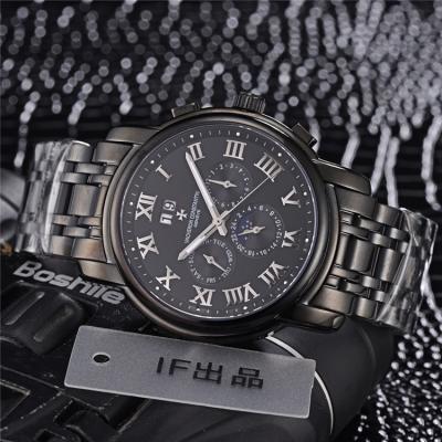 Replica Traditionnelle A21j Automatic Movement Mens Watch Black Dial Stainless Steel A E70