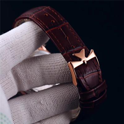 Replica Fiftysix Japan Miyota 8215 Automatic Movement Mens Watch White Dial Leather Strap E72