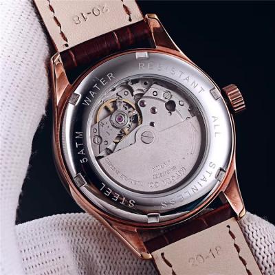 Replica Fiftysix Japan Miyota 8215 Automatic Movement Mens Watch White Dial Leather Strap E72