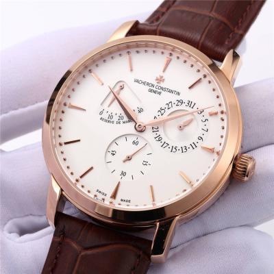 Replica Patrimony A21j Automatic Movement Mens Watch White Dial Leather Strap B E74