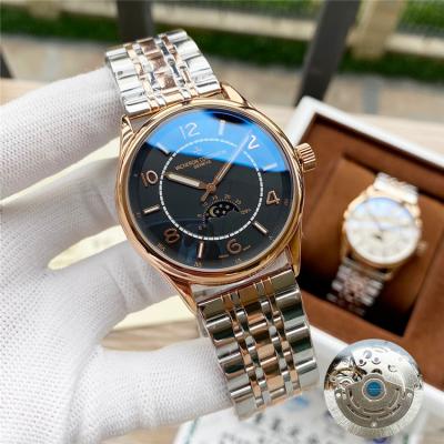 Replica Fiftysix A21j Automatic Movement Mens Watch White Dial Two Tone Rose Gold A E76