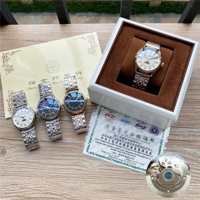 Replica Fiftysix A21j Automatic Movement Mens Watch White Dial Two Tone Rose Gold A E76