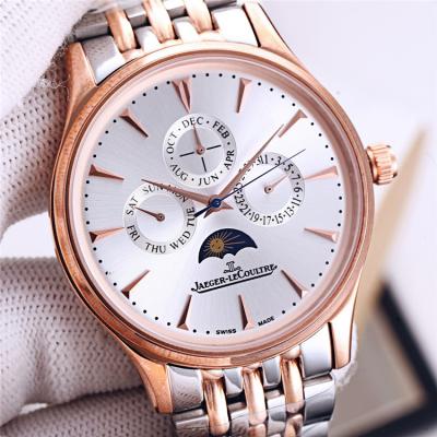 Replica Patrimony A21j Automatic Movement Mens Watch Black Dial Two Tone Rose Gold C E84