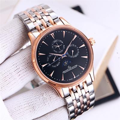 Replica Patrimony A21j Automatic Movement Mens Watch Black Dial Two Tone Rose Gold C E84