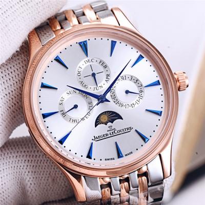 Replica Patrimony A21j Automatic Movement Mens Watch Black Dial Two Tone Rose Gold C E84