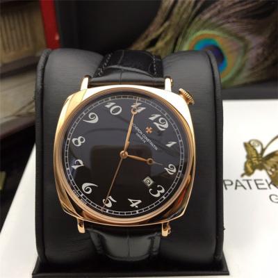 Replica Harmony A2813 Automatic Movement Mens Watch Black Dial Leather Strap E86