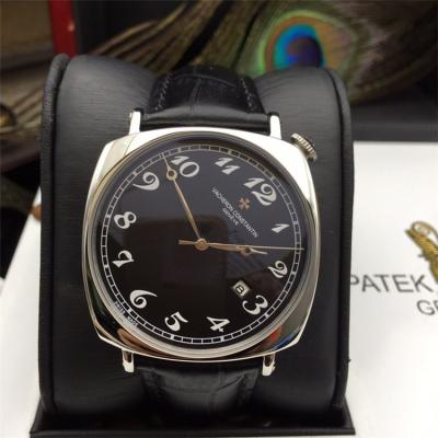 Replica Harmony A2813 Automatic Movement Mens Watch Black Dial Leather Strap E86