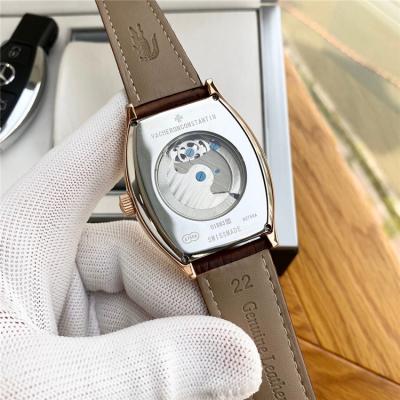 Replica Malte A21j Automatic Movement Mens Watch White Tourbillon Dial Leather Strap A E101