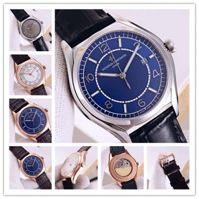 Replica Fiftysix A21j Automatic Movement Mens Watch Blue Dial Leather Strap E102