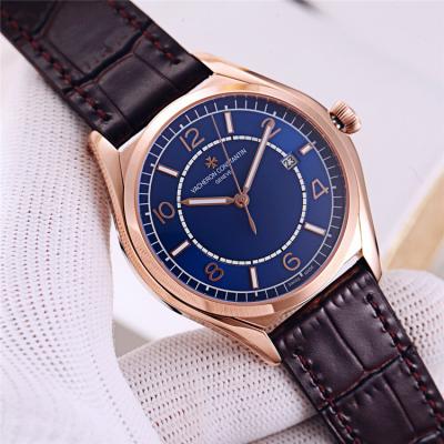 Replica Fiftysix A21j Automatic Movement Mens Watch Blue Dial Leather Strap E102