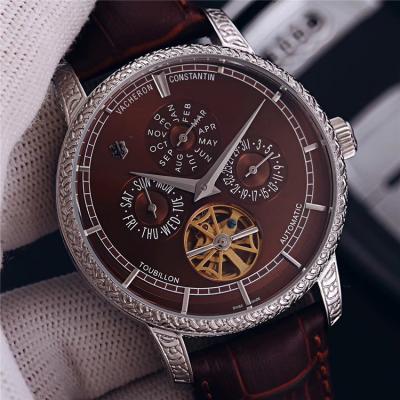 Replica Metiers D'art A21j Automatic Movement Mens Watch White Dial Leather Strap E103