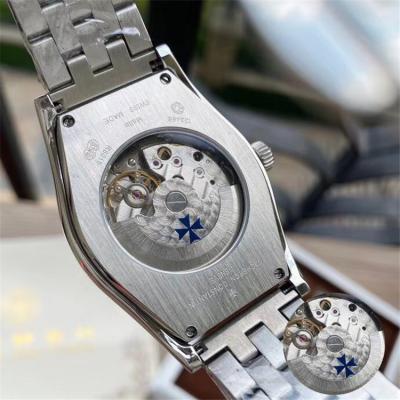 Replica Malte A21j Automatic Movement Mens Watch Blue Dial Diamonds Case Leather Strap E107