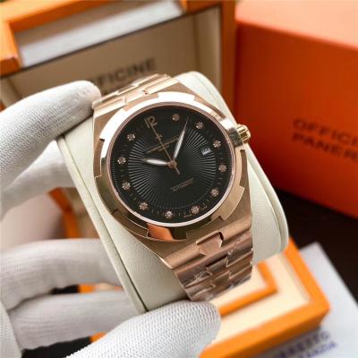 Replica Overseas A2813 Automatic Movement Mens Watch White Dial Rose Gold E114